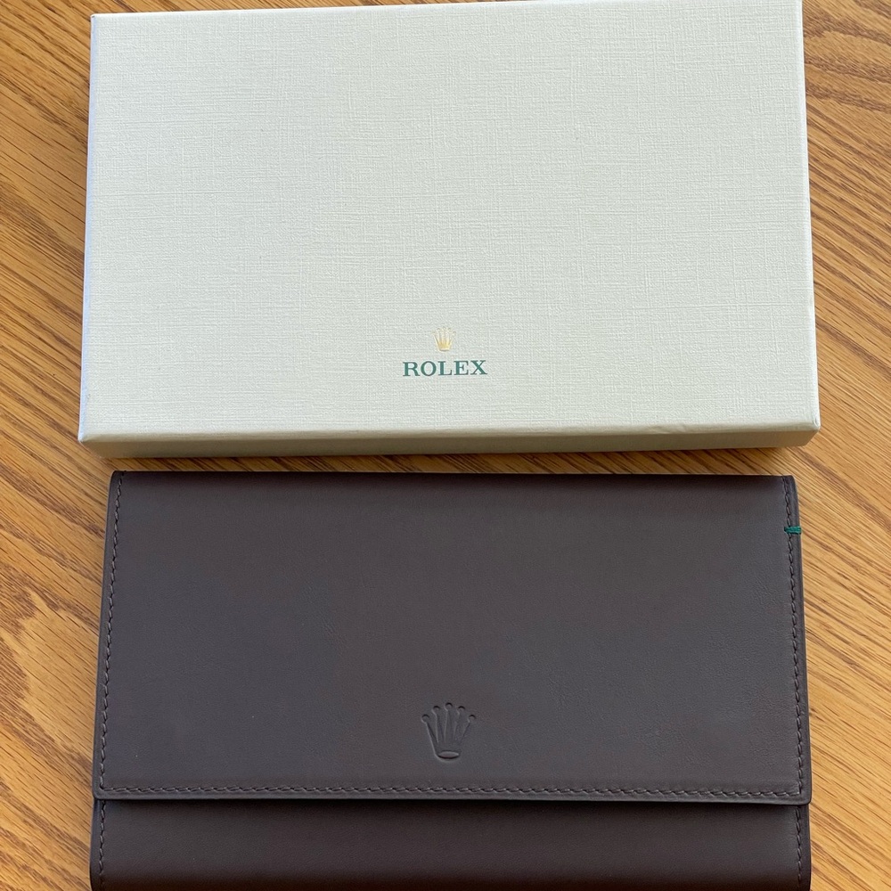 Rolex Dark Brown Leather Watch Case - Holds 3 Watches - Rare Item!